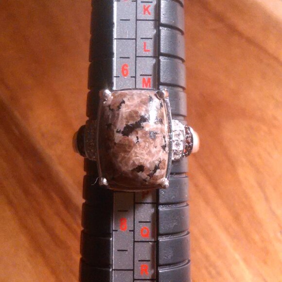 Natural Yooperlite and Multi-Gemstone Sterling Silver Ring (Size 7) - Picture 8 of 16